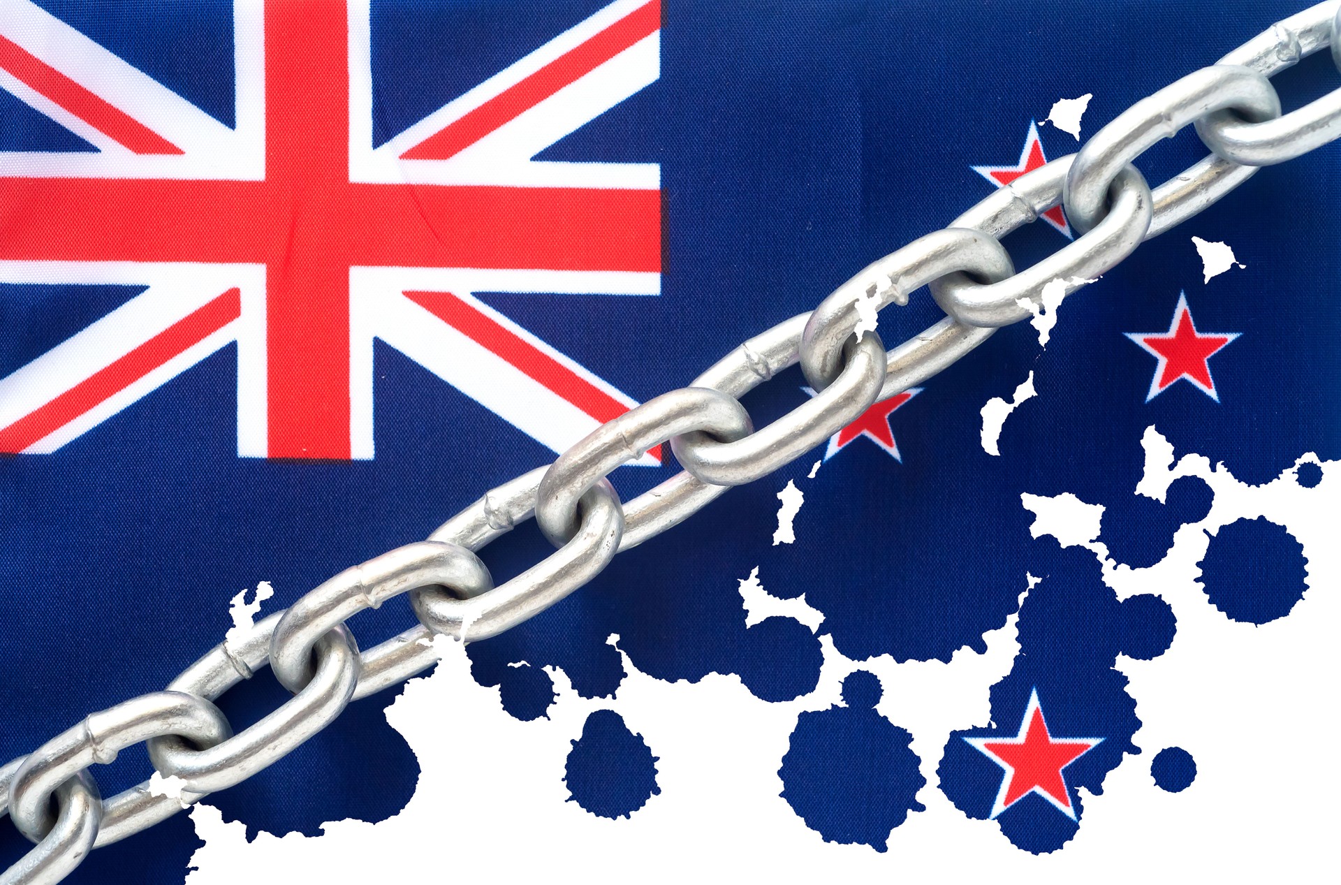 New Zealand Lockdown on Pandemic Concept